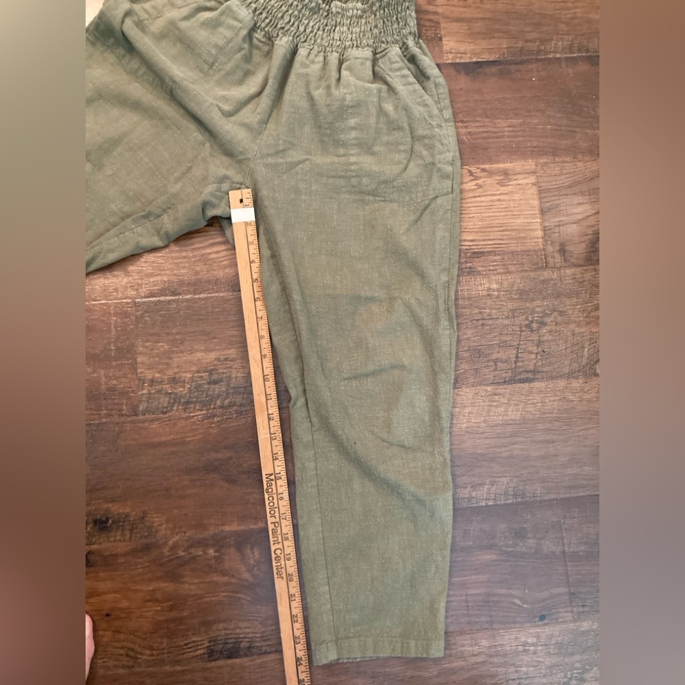 Smocked waist Linen Pants - Picture 7 of 7